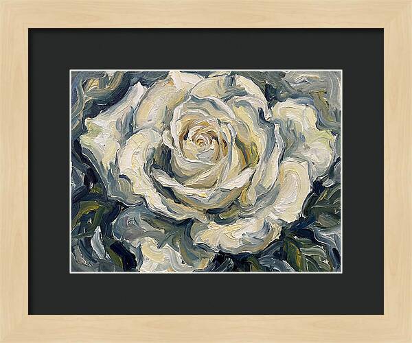 White Rose In Expressionist Style