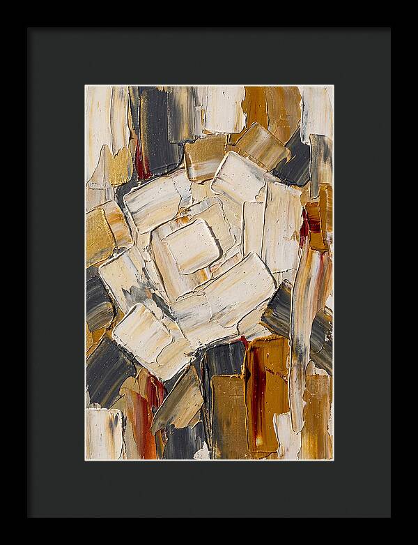 White Rose In Palette Knife Style