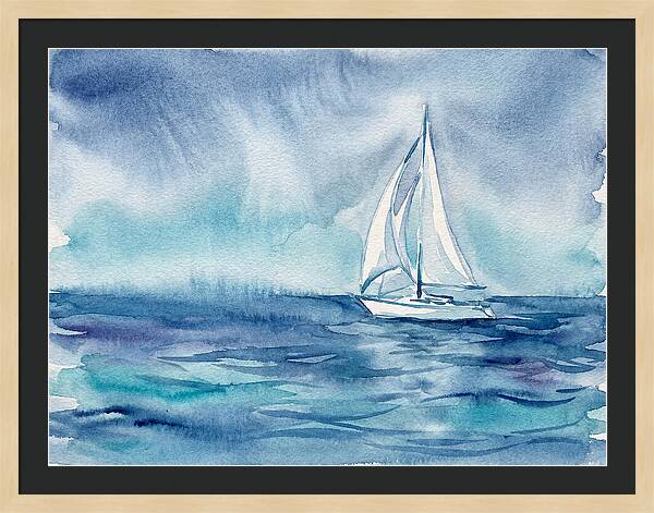 White Sailboat On Tranquil Waters