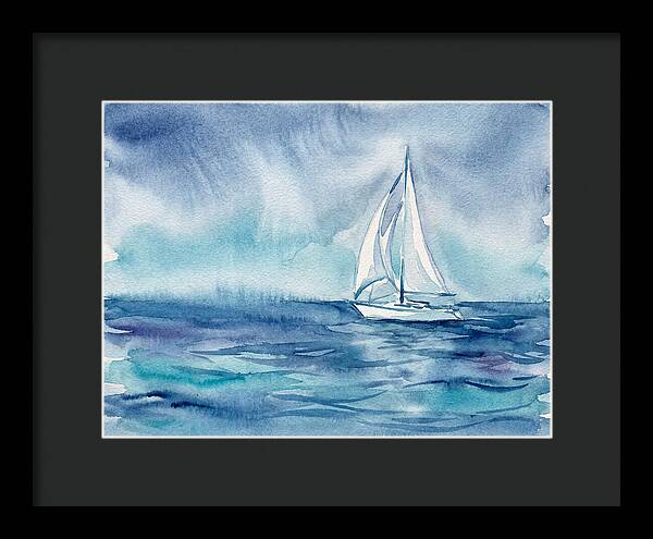 White Sailboat On Tranquil Waters