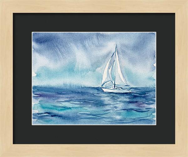 White Sailboat On Tranquil Waters