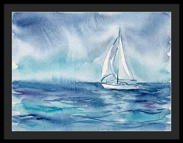 White Sailboat On Tranquil Waters
