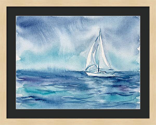 White Sailboat On Tranquil Waters