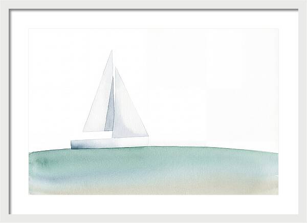 White Sailboat Serenity