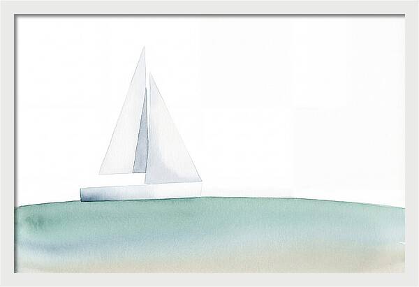 White Sailboat Serenity