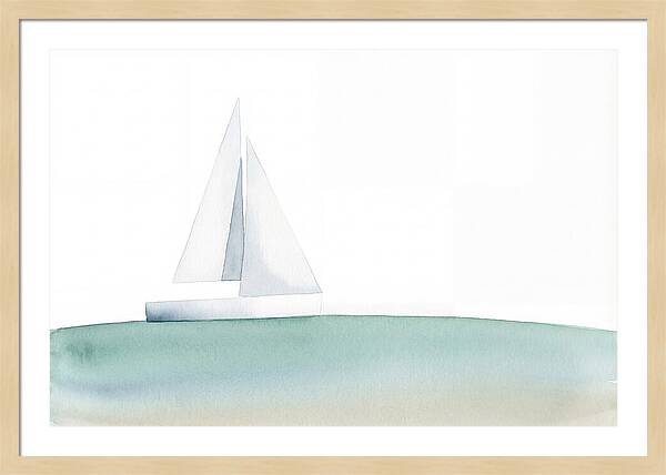 White Sailboat Serenity