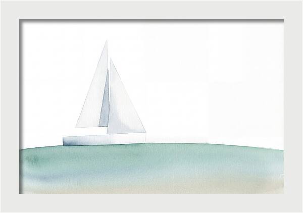 White Sailboat Serenity