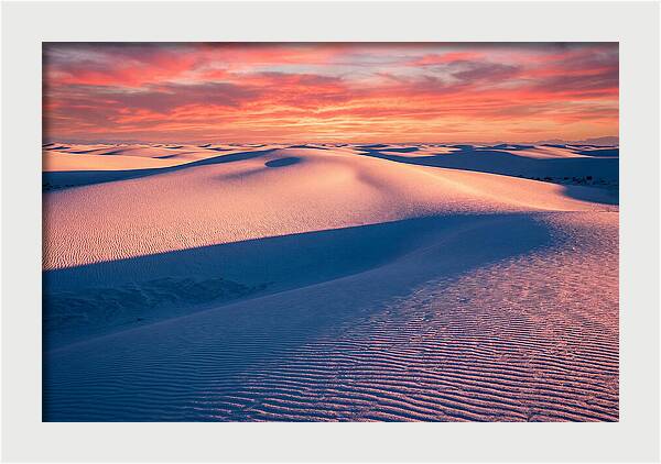 White Sands At Sunset