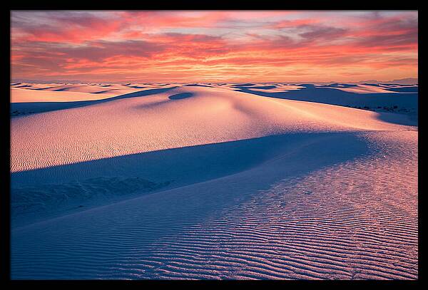 White Sands At Sunset