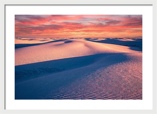 White Sands At Sunset