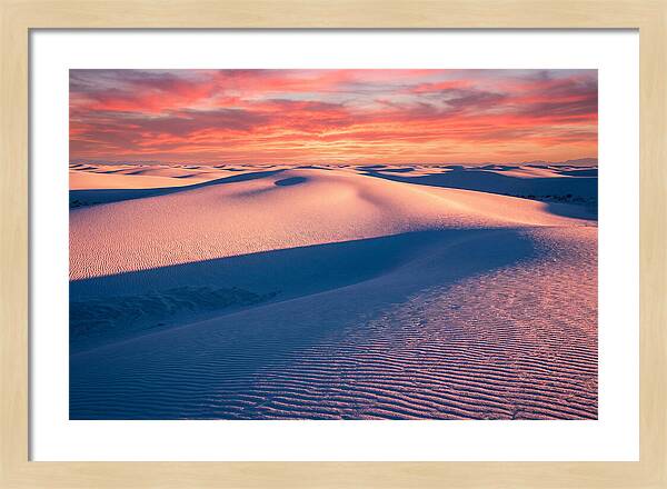 White Sands At Sunset