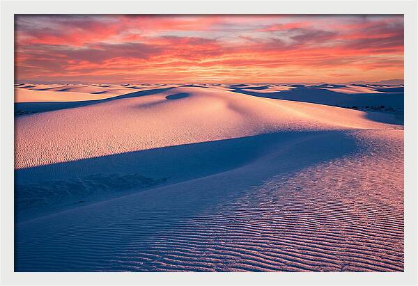 White Sands At Sunset
