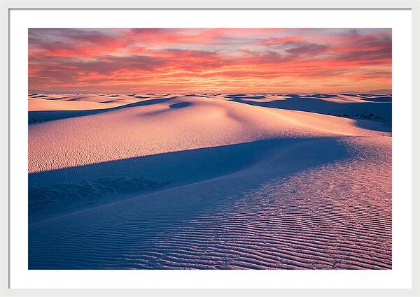 White Sands At Sunset