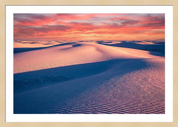 White Sands At Sunset