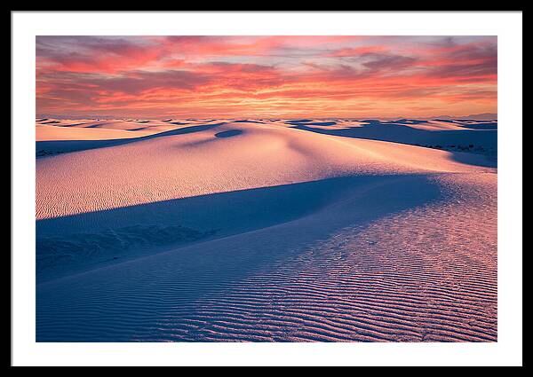White Sands At Sunset