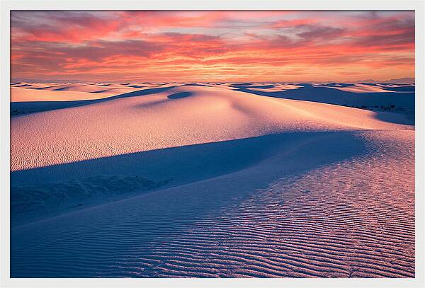 White Sands At Sunset