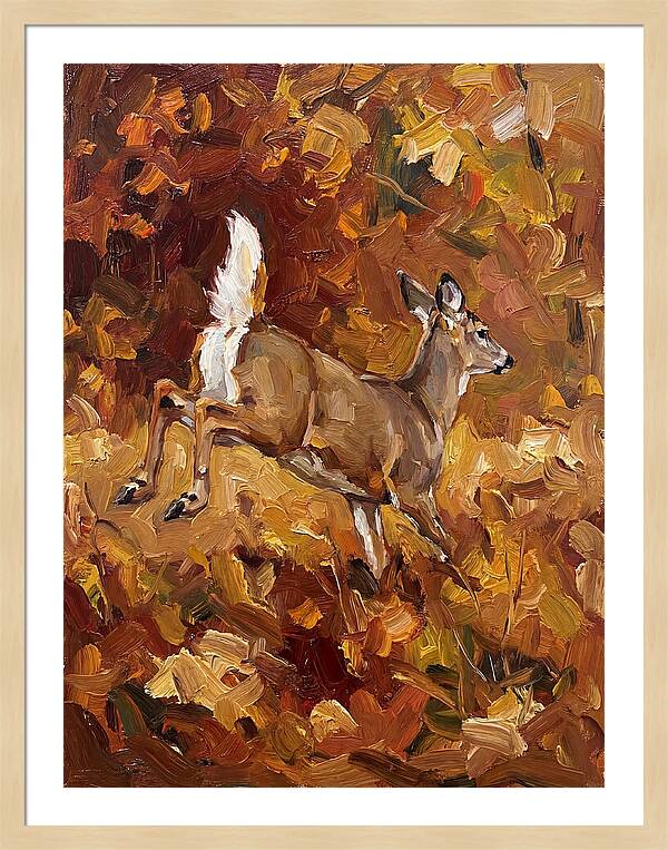 White Tailed Deer In Autumn