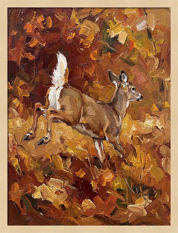 White Tailed Deer In Autumn