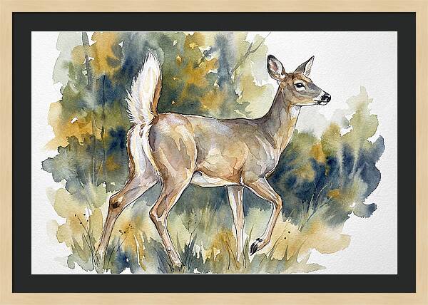 White Tailed Deer In Nature