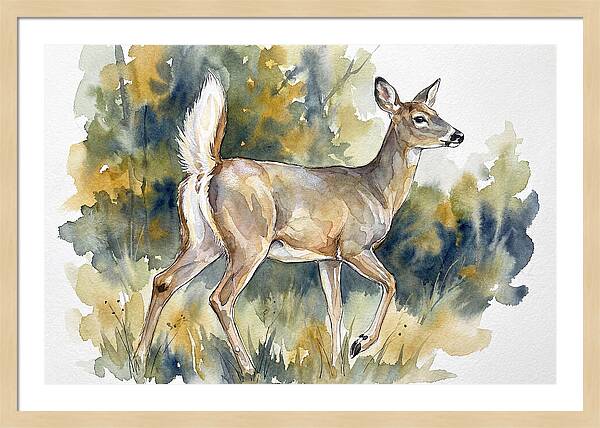 White Tailed Deer In Nature