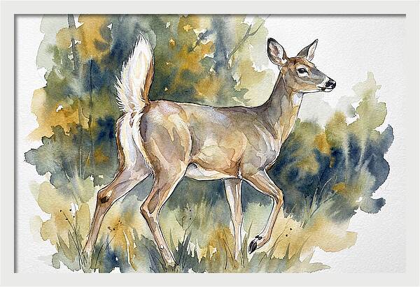 White Tailed Deer In Nature