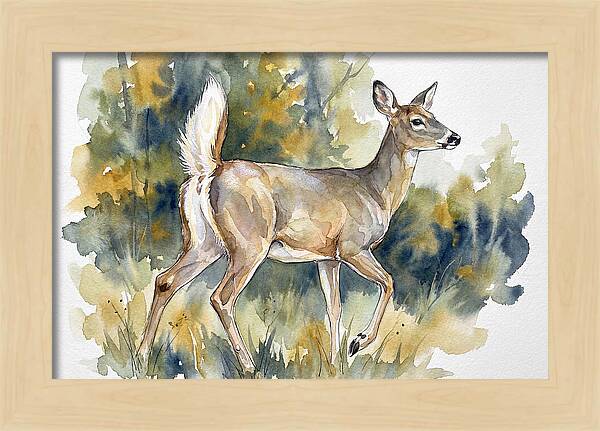 White Tailed Deer In Nature