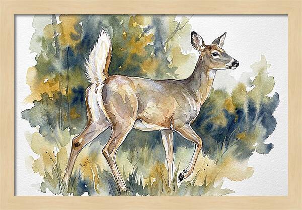White Tailed Deer In Nature