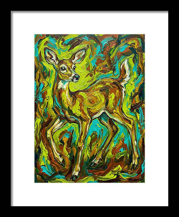 White Tailed Deer In Vibrant Colors
