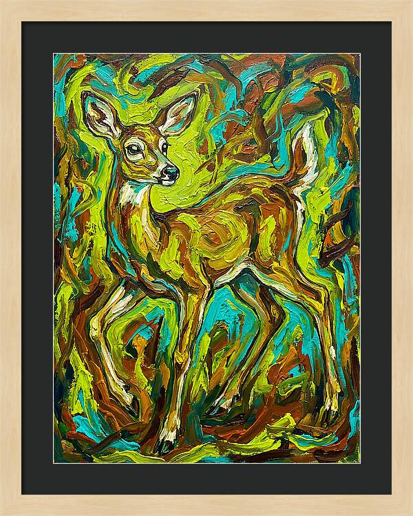 White Tailed Deer In Vibrant Colors