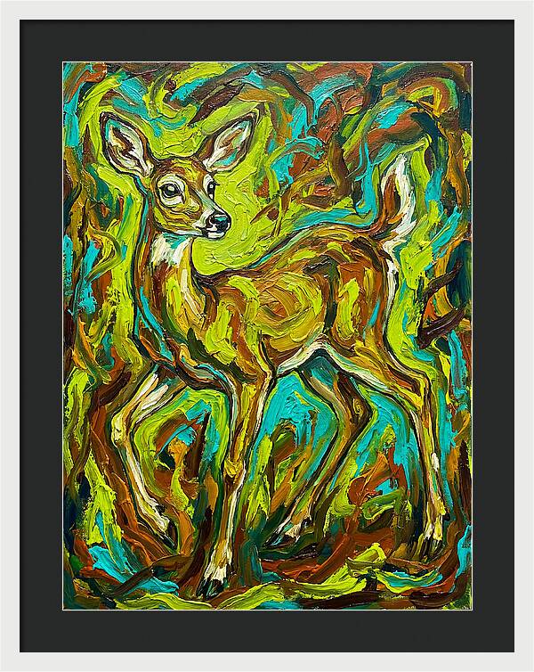 White Tailed Deer In Vibrant Colors