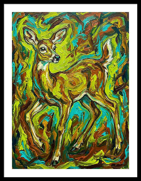 White Tailed Deer In Vibrant Colors
