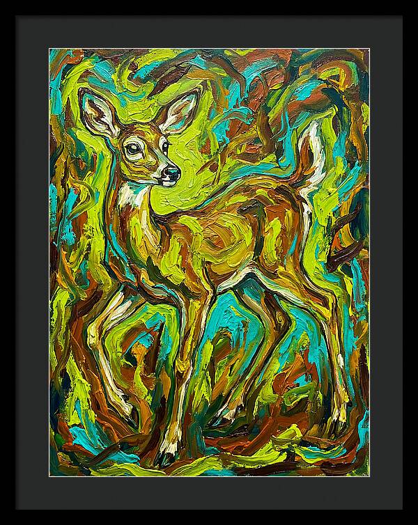 White Tailed Deer In Vibrant Colors