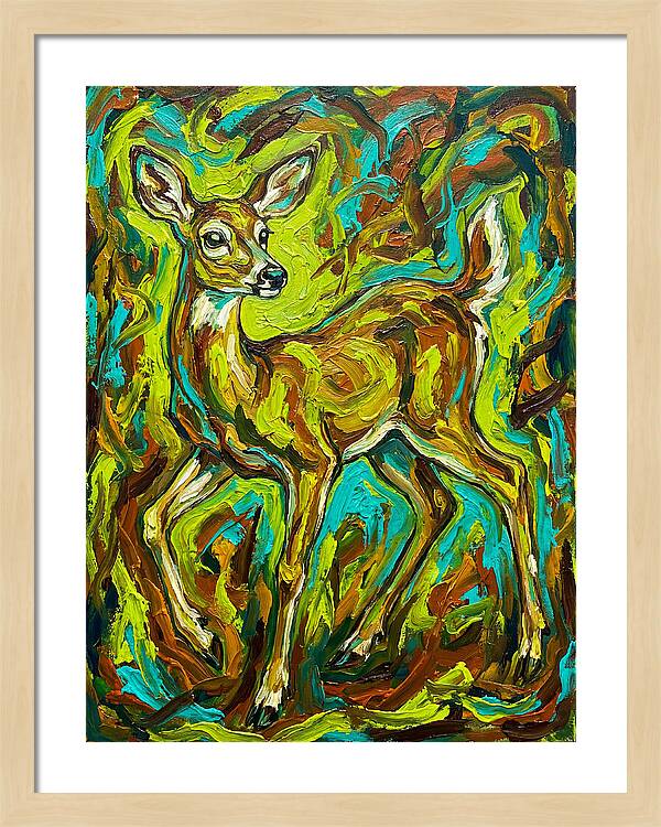 White Tailed Deer In Vibrant Colors