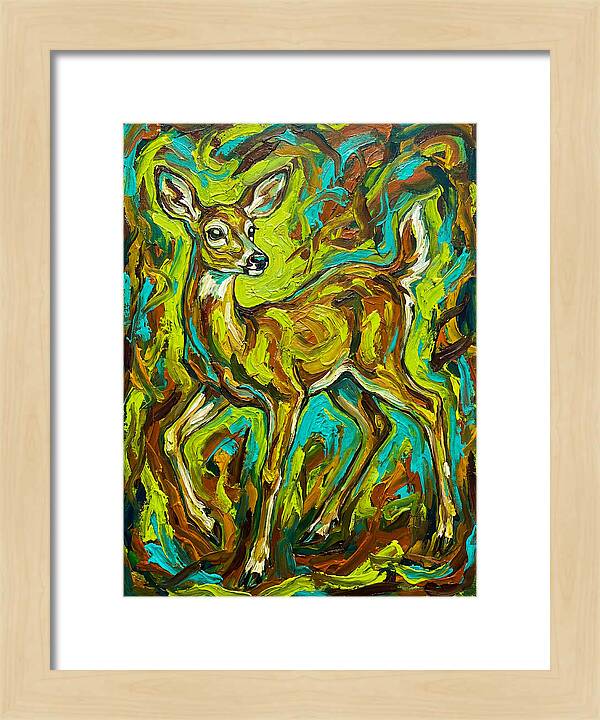 White Tailed Deer In Vibrant Colors