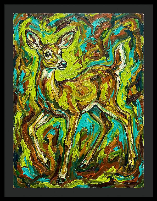 White Tailed Deer In Vibrant Colors