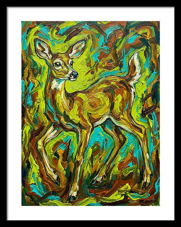 White Tailed Deer In Vibrant Colors