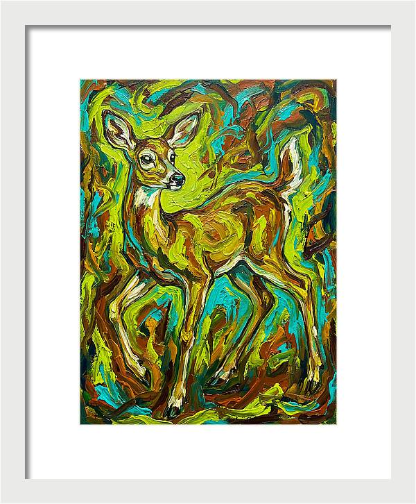 White Tailed Deer In Vibrant Colors