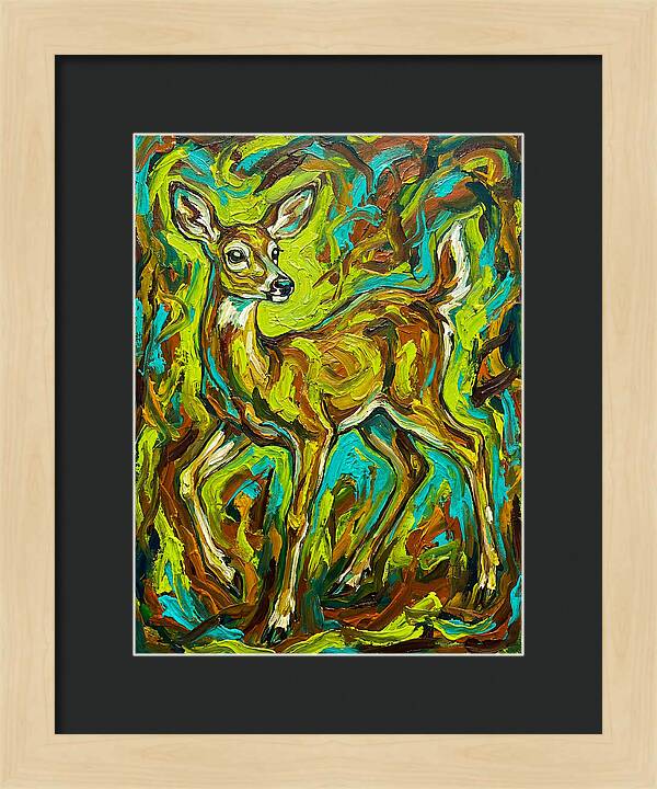 White Tailed Deer In Vibrant Colors