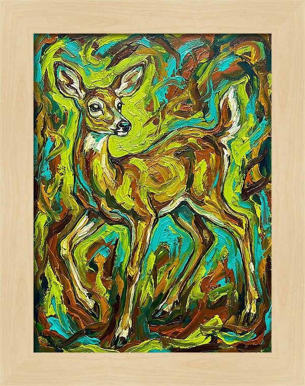 White Tailed Deer In Vibrant Colors