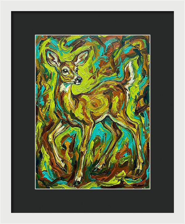 White Tailed Deer In Vibrant Colors