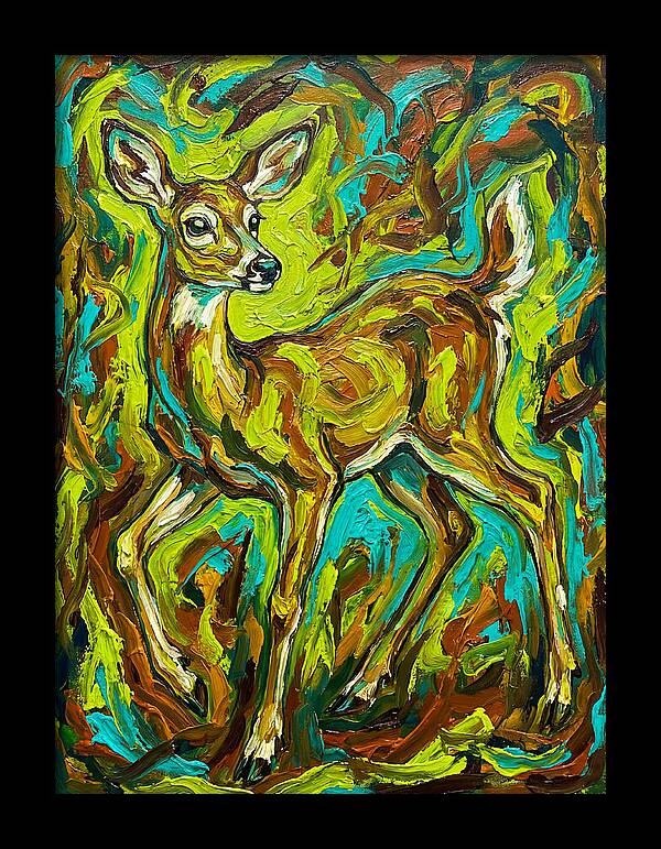 White Tailed Deer In Vibrant Colors