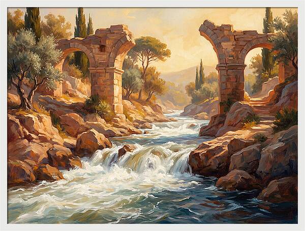 White Water Rapids In The Mediterranean