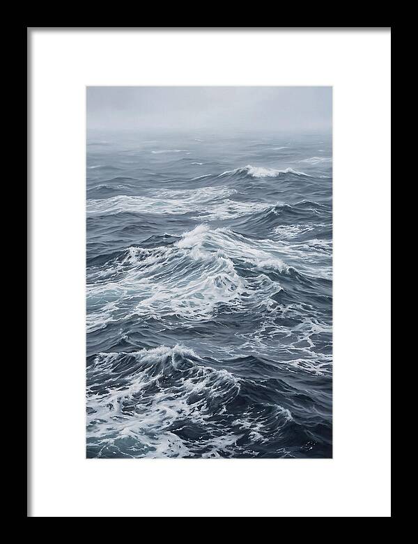 Whitecaps Churning In Offshore Wind