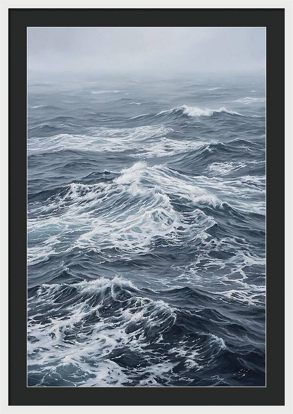 Whitecaps Churning In Offshore Wind
