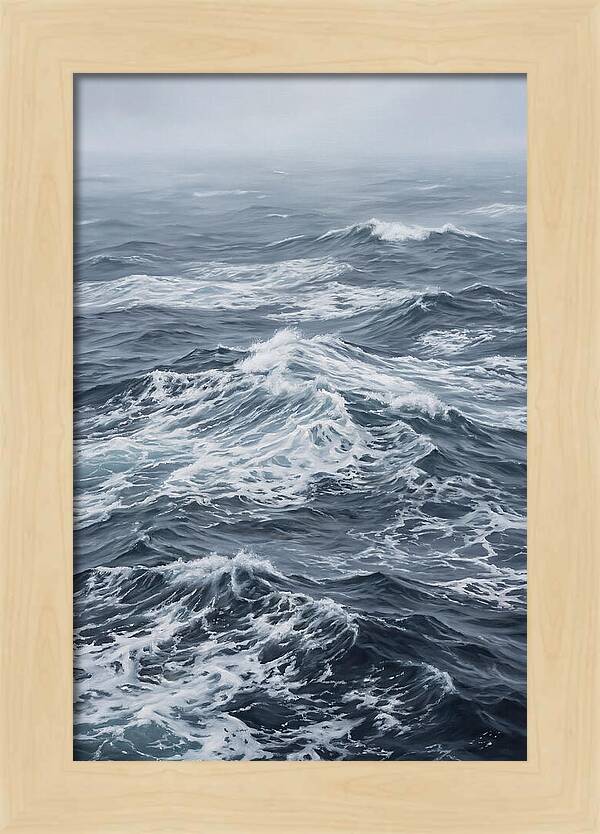 Whitecaps Churning In Offshore Wind