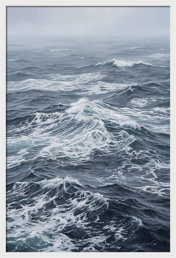 Whitecaps Churning In Offshore Wind
