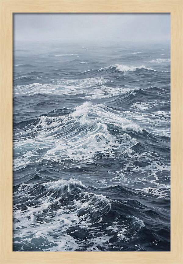 Whitecaps Churning In Offshore Wind