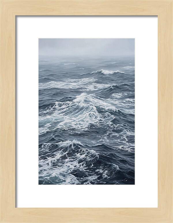 Whitecaps Churning In Offshore Wind