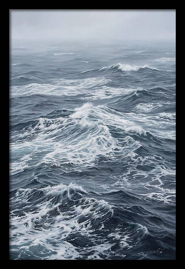Whitecaps Churning In Offshore Wind