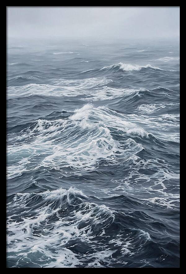 Whitecaps Churning In Offshore Wind